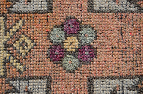 Handmade Turkish Vintage small area rug doormat for home decor, bathroom rug, area oushak rug bathroom mat kitchen kilim rug, rug 2.9x1.6, 665996