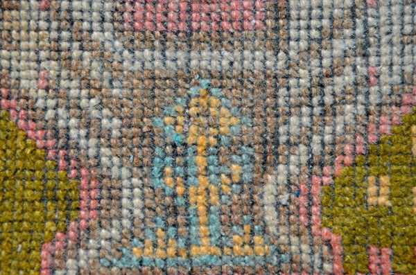 Natural Turkish Vintage small area rug doormat for home decor, bathroom rug, area oushak rug bathroom mat kitchen rug kilim rug, rug 3.1X1.6, 665997