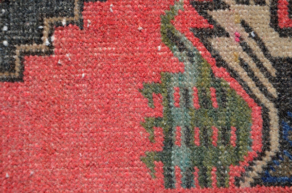 Handmade Turkish Vintage small area rug doormat for home decor, bathroom rug, area oushak rug bathroom mat kitchen kilim rug, rug 3.2x1.7, 665998