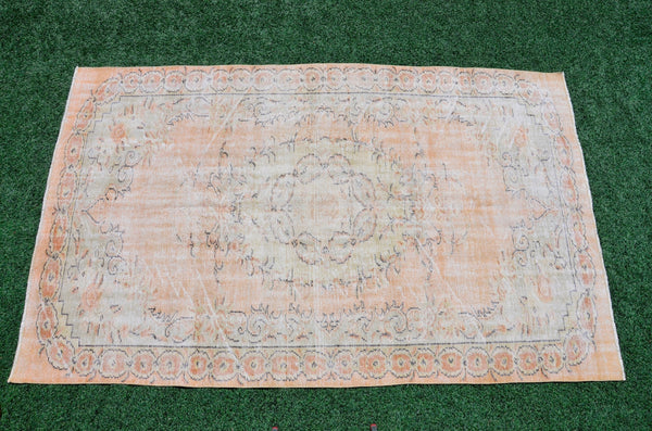 Turkish Handmade large Vintage rug for home decor, oversize rug, area rug oushak rug boho rug bedroom rug kitchen rug  kilim rug, rugs 6x9, 666225