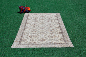 Turkish Handmade large Vintage rug for home decor, oversize rug, area rug oushak rug boho rug bedroom rug kitchen rug  kilim rug, rugs 5x9, 666230