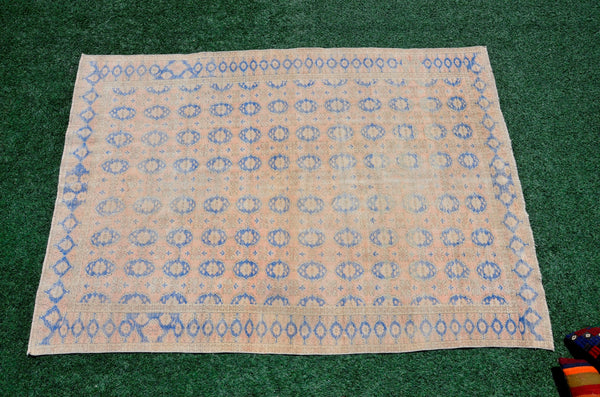 Turkish Handmade large Vintage rug for home decor, oversize rug, area rug oushak rug boho rug bedroom rug kitchen rug  kilim rug, rugs 6x8, 666232