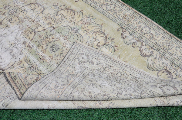 Unique Turkish large Vintage rug for home decor, oversize rug, area rug oushak rug boho rug bedroom kitchen rug  kilim rug, rugs 6x9, 666243