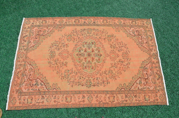 Handmade Turkish large Vintage rug for home decor, oversize rug, area rug oushak rug boho rug bedroom rug kitchen rug  kilim rug, rugs 6x9, 666245