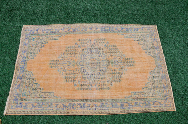Turkish Handmade large Vintage rug for home decor, oversize rug, area rug oushak rug boho rug bedroom rug kitchen rug  kilim rug, rugs 6x9, 666249