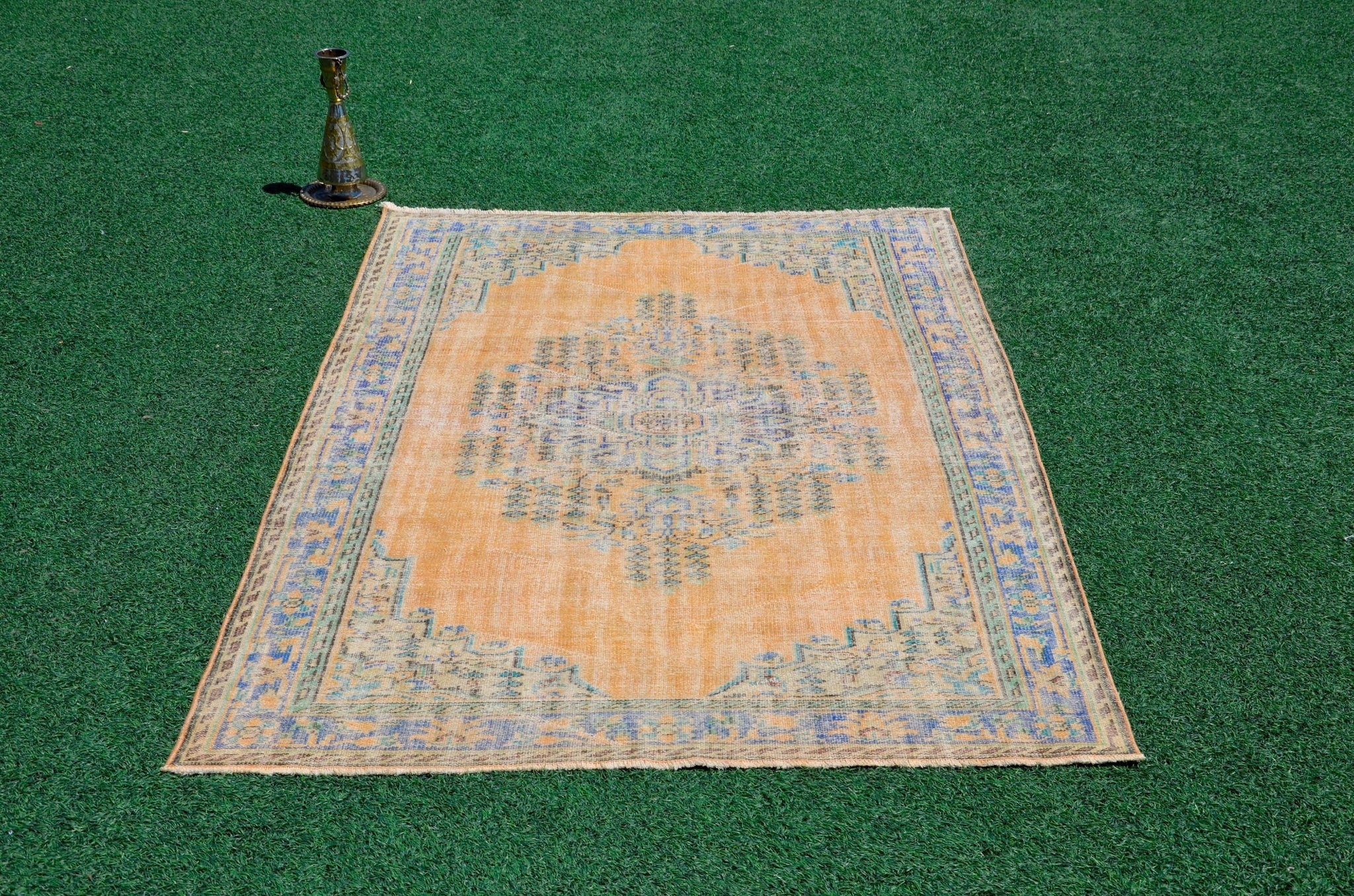 Turkish Handmade large Vintage rug for home decor, oversize rug, area rug oushak rug boho rug bedroom rug kitchen rug  kilim rug, rugs 6x9, 666249