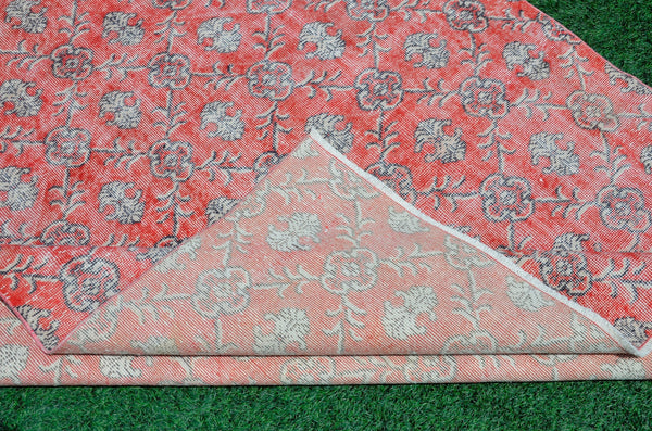 Unique Turkish large Vintage rug for home decor, oversize rug, area rug oushak rug boho rug bedroom kitchen rug  kilim rug, rugs 5x9, 666251