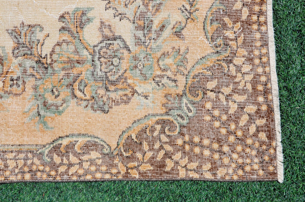 Handmade Turkish large Vintage rug for home decor, oversize rug, area rug oushak rug boho rug bedroom rug kitchen rug  kilim rug, rugs 6x9, 666258
