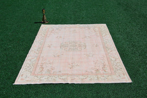 Natural Turkish large Vintage rug for home decor, oversize rug, area rug oushak rug boho rug bedroom rug kitchen rug  kilim rug, rugs 7x10, 666260