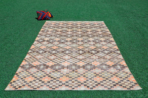 Turkish Handmade large Vintage rug for home decor, oversize rug, area rug oushak rug boho rug bedroom rug kitchen rug  kilim rug, rugs 6x11, 666261
