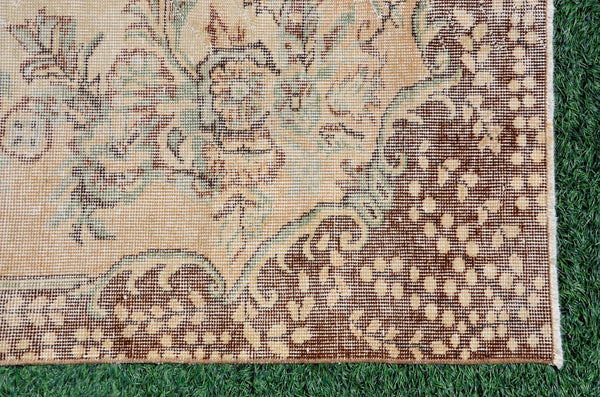 Natural Turkish large Vintage rug for home decor, oversize rug, area rug oushak rug boho rug bedroom rug kitchen rug  kilim rug, rugs 6x9, 666268