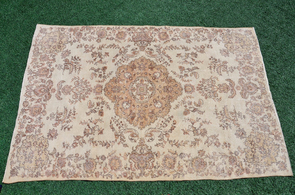 Turkish Handmade large Vintage rug for home decor, oversize rug, area rug oushak rug boho rug bedroom rug kitchen rug  kilim rug, rugs 6x9, 666269