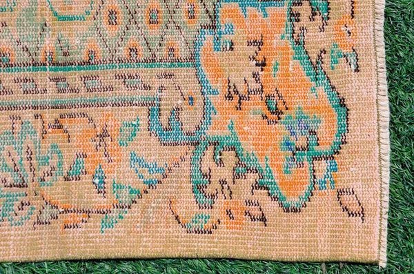 Unique Turkish large Vintage rug for home decor, oversize rug, area rug oushak rug boho rug bedroom kitchen rug  kilim rug, rugs 5x9, 666275