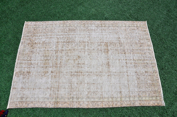Natural Turkish large Vintage rug for home decor, oversize rug, area rug oushak rug boho rug bedroom rug kitchen rug  kilim rug, rugs 6x9, 666276