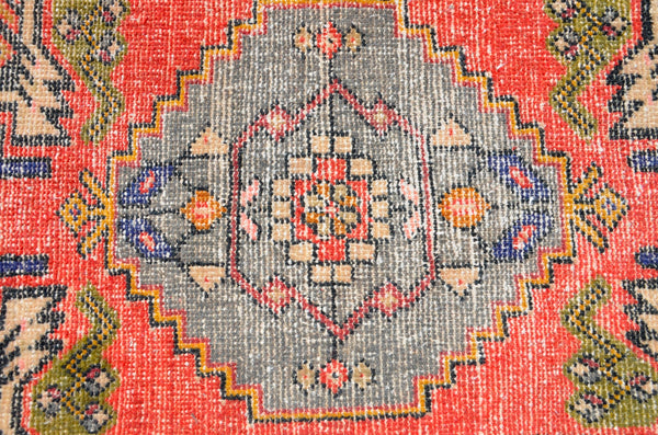 Handmade Turkish Vintage small area rug doormat for home decor, bathroom rug, area oushak rug bathroom mat kitchen kilim rug, rug 3.2x1.6, 665745