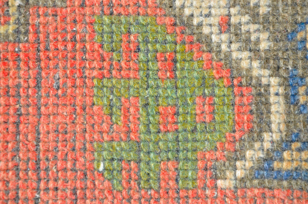 Unique Turkish Vintage small area rug doormat for home decor, bathroom rug, area oushak rug bathroom mat kitchen rug  kilim rug, rug 3x1.7, 665749