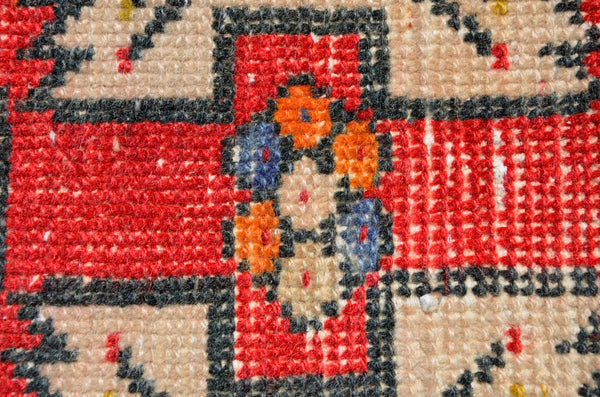 Natural Turkish Vintage small area rug doormat for home decor, bathroom rug, area oushak rug bathroom mat kitchen rug kilim rug, rug 3X1.5, 665757