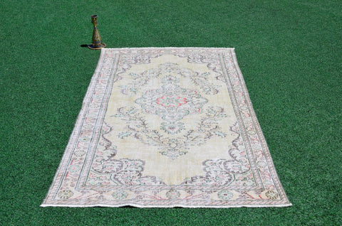 Handmade Turkish large Vintage rug for home decor, oversize rug, area rug oushak rug boho rug bedroom rug kitchen rug  kilim rug, rugs 6x10, 666278