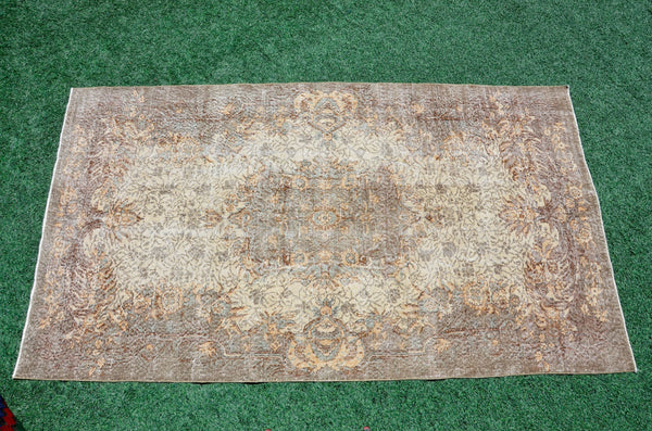 Unique Turkish large Vintage rug for home decor, oversize rug, area rug oushak rug boho rug bedroom kitchen rug  kilim rug, rugs 5x9, 666279