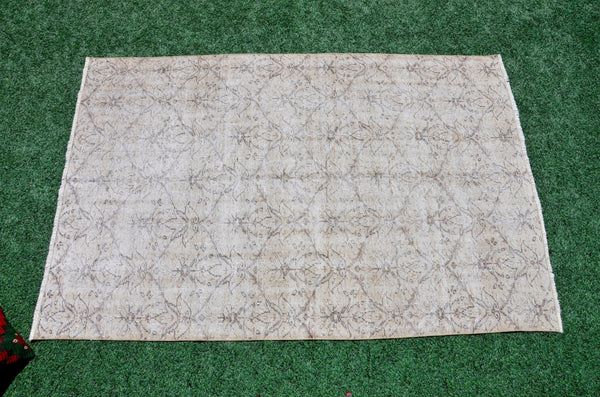 Natural Turkish large Vintage rug for home decor, oversize rug, area rug oushak rug boho rug bedroom rug kitchen rug  kilim rug, rugs 6x9, 666280