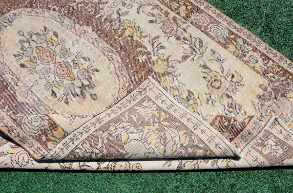 Unique Turkish large Vintage rug for home decor, oversize rug, area rug oushak rug boho rug bedroom kitchen rug  kilim rug, rugs 6x9, 666287