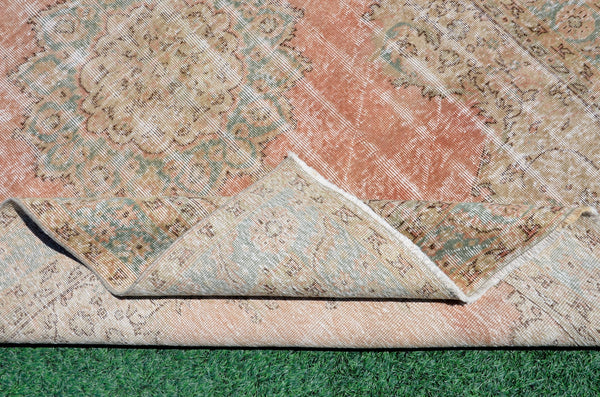 Natural Turkish large Vintage rug for home decor, oversize rug, area rug oushak rug boho rug bedroom rug kitchen rug  kilim rug, rugs 5x8, 666288