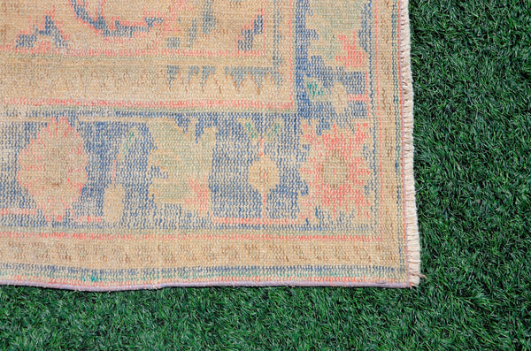 Natural Turkish Vintage rug for home decor, oversize rug, area rug oushak rug boho rug bedroom rug kitchen rug  kilim rug, rugs 6x9, 666296