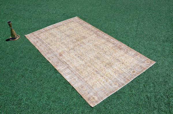 Turkish Handmade large Vintage rug for home decor, oversize rug, area rug oushak rug boho rug bedroom rug kitchen rug  kilim rug, rugs 5x9, 666297