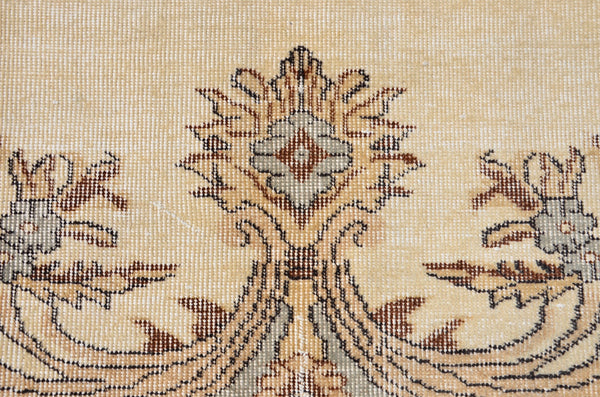 Natural Turkish Vintage rug for home decor, oversize rug, area rug oushak rug boho rug bedroom rug kitchen rug  kilim rug, rugs 6x9, 666300