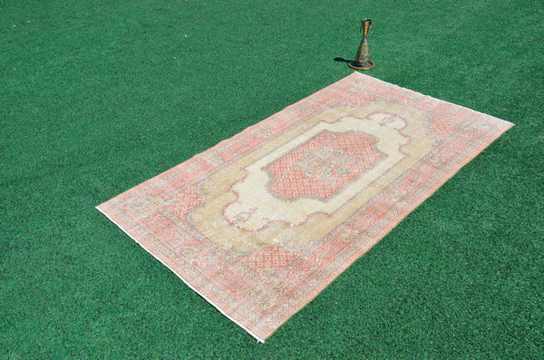 Unique Turkish large Vintage rug for home decor, oversize rug, area rug oushak rug boho rug bedroom kitchen rug  kilim rug, rugs 5x9, 666471