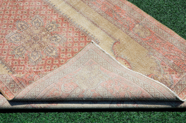 Unique Turkish large Vintage rug for home decor, oversize rug, area rug oushak rug boho rug bedroom kitchen rug  kilim rug, rugs 5x9, 666471