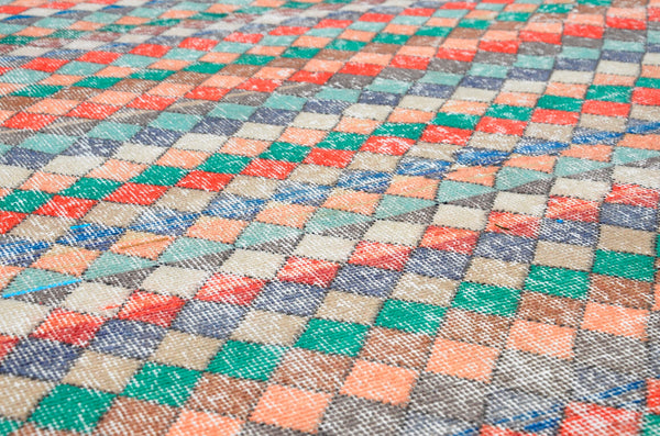 Natural Turkish Vintage rug for home decor, oversize rug, area rug oushak rug boho rug bedroom rug kitchen rug  kilim rug, rugs 4x9, 666472