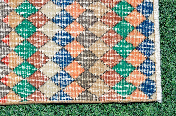 Natural Turkish Vintage rug for home decor, oversize rug, area rug oushak rug boho rug bedroom rug kitchen rug  kilim rug, rugs 4x9, 666472