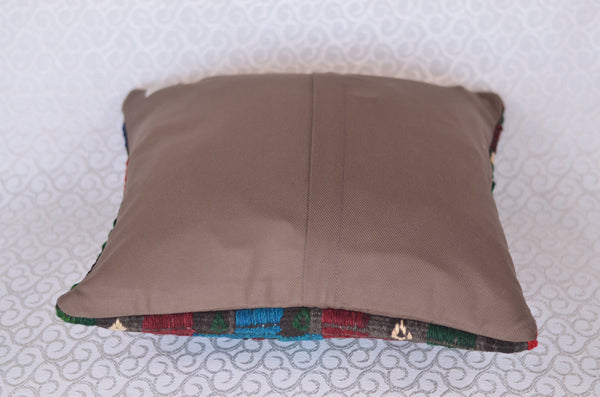 16 x 16 Handmade Decorative Vintage Pillow, %100 Wool, 664878