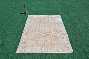 Turkish Handmade Vintage rug for home decor, oversize rug, area rug oushak boho rug bedroom rug kitchen rug  kilim rug, rugs 5x9, 666477