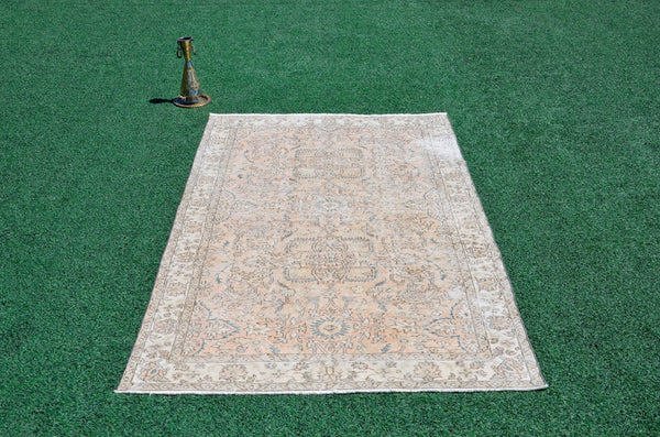 Turkish Handmade Vintage rug for home decor, oversize rug, area rug oushak boho rug bedroom rug kitchen rug  kilim rug, rugs 5x9, 666477