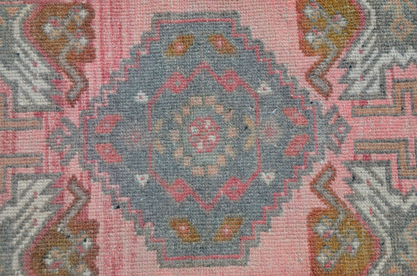 Natural Turkish Vintage small area rug doormat for home decor, bathroom rug, area oushak rug bathroom mat kitchen rug kilim rug, rug 3X1.6, 665798