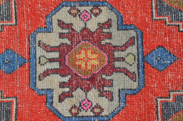 Vintage Handmade Turkish small area rug doormat for home decor, bathroom rug, area rug bathroom mat kitchen rug  kilim rug, rug 3X1.3, 665805