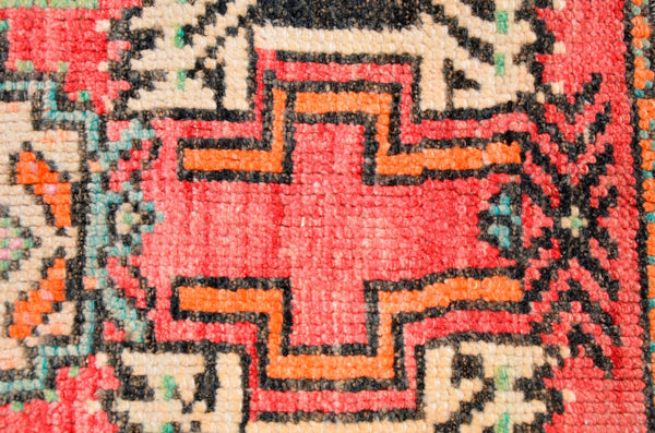 Natural Turkish Vintage small area rug doormat for home decor, bathroom rug, area oushak rug bathroom mat kitchen rug kilim rug, rug 3.4X1.8, 665836