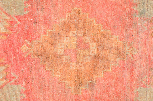 Vintage Handmade Turkish small area rug doormat for home decor, bathroom rug, area oushak rug bathroom mat kitchen kilim rug, rug 3.1X1.5, 665814
