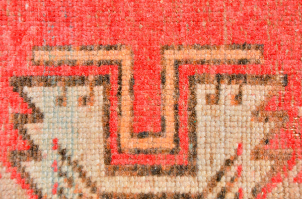 Natural Turkish Vintage small area rug doormat for home decor, bathroom rug, area oushak rug bathroom mat kitchen rug kilim rug, rug 3.6X1.7, 665816