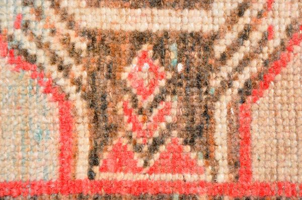Natural Turkish Vintage small area rug doormat for home decor, bathroom rug, area oushak rug bathroom mat kitchen rug kilim rug, rug 3.6X1.7, 665816