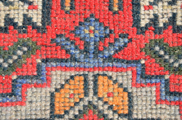 Handmade Turkish Vintage small area rug doormat for home decor, bathroom rug, area oushak rug bathroom mat kitchen kilim rug, rug 3X1.6, 665820