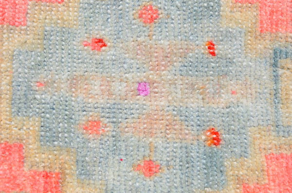 Handmade Turkish Vintage small area rug doormat for home decor, bathroom rug, area oushak rug bathroom mat kitchen kilim rug, rug 2.3X1.5, 665822