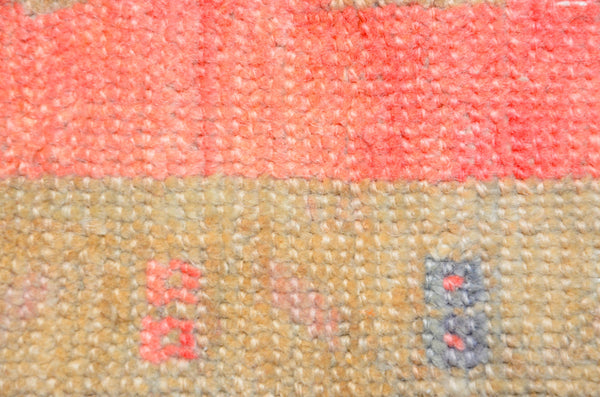 Handmade Turkish Vintage small area rug doormat for home decor, bathroom rug, area oushak rug bathroom mat kitchen kilim rug, rug 2.3X1.5, 665822