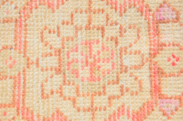 Stained Vintage Handmade Turkish small area rug doormat for home decor, bathroom rug, area rug bathroom mat kitchen kilim rug, rug 3.1X1.6, 665829