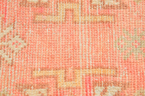 Stained Vintage Handmade Turkish small area rug doormat for home decor, bathroom rug, area rug bathroom mat kitchen kilim rug, rug 3.1X1.6, 665829
