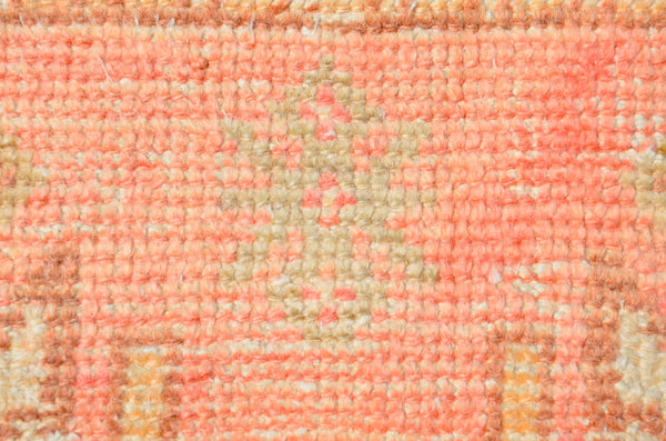 Stained Vintage Handmade Turkish small area rug doormat for home decor, bathroom rug, area rug bathroom mat kitchen kilim rug, rug 3.1X1.6, 665829