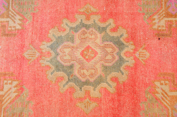 Handmade Turkish Vintage small area rug doormat for home decor, bathroom rug, area oushak rug bathroom mat kitchen kilim rug, rug 3.2X1.6, 665834