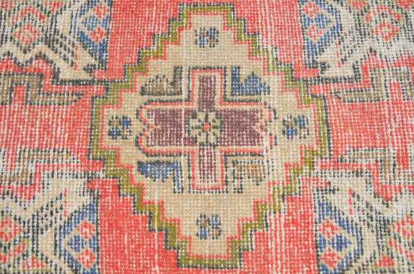 Vintage Handmade Turkish small area rug doormat for home decor, bathroom rug, area rug bathroom mat kitchen kilim rug, rug 3X1.6, 665842